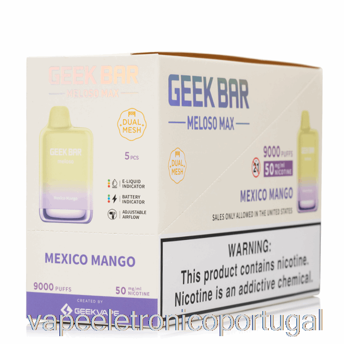 Vape Eletrônico [pacote Com 5] Geek Bar Meloso Max 9000 Descartável